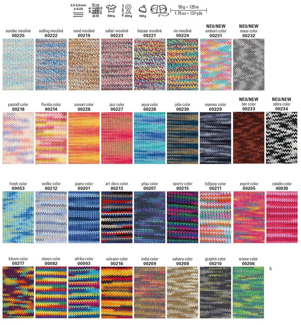Catania color catalog